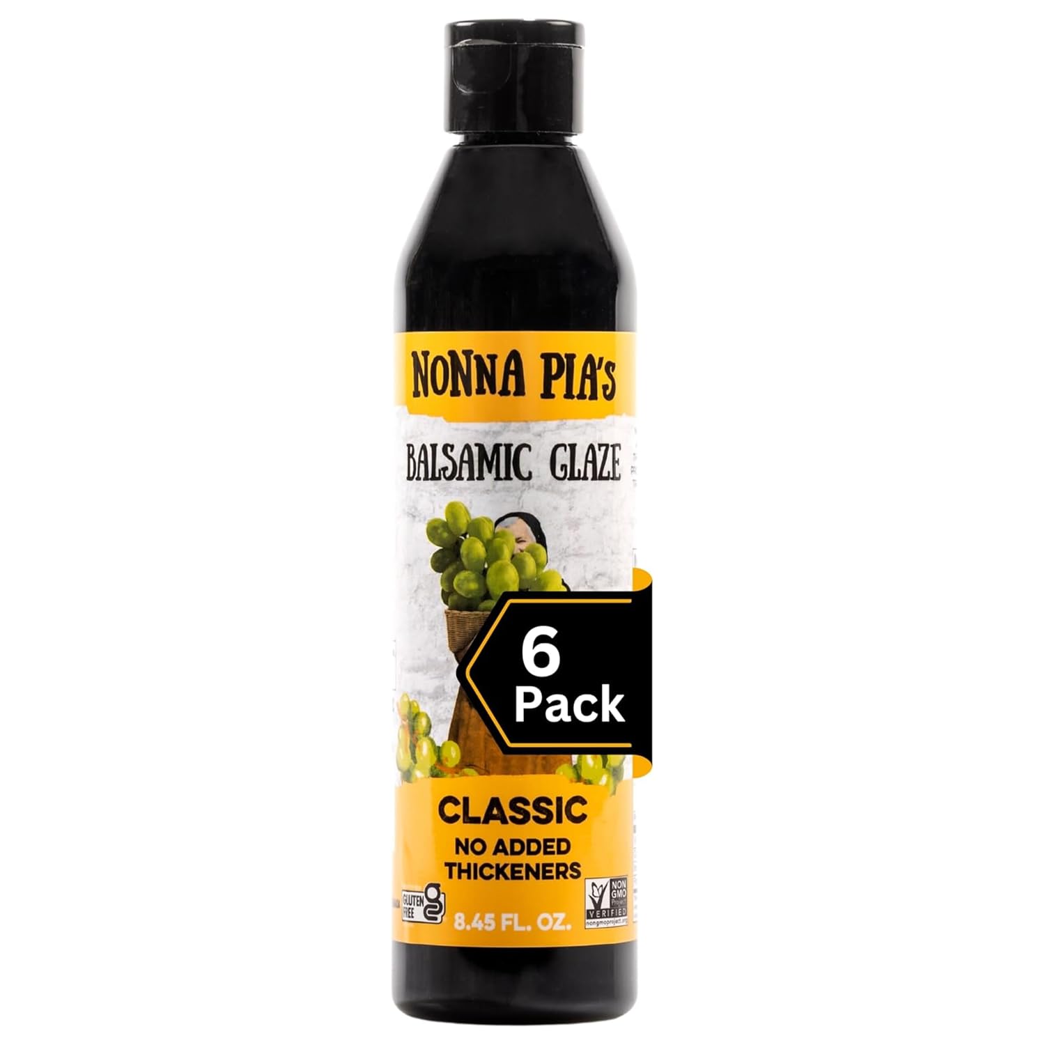 Nonna Pia's Balsamic Glaze | Aged Vinegar from Modena, Italy | Slow Simmered for a Thick, Velvety, and Robust Flavor | Perfect for Any Dish