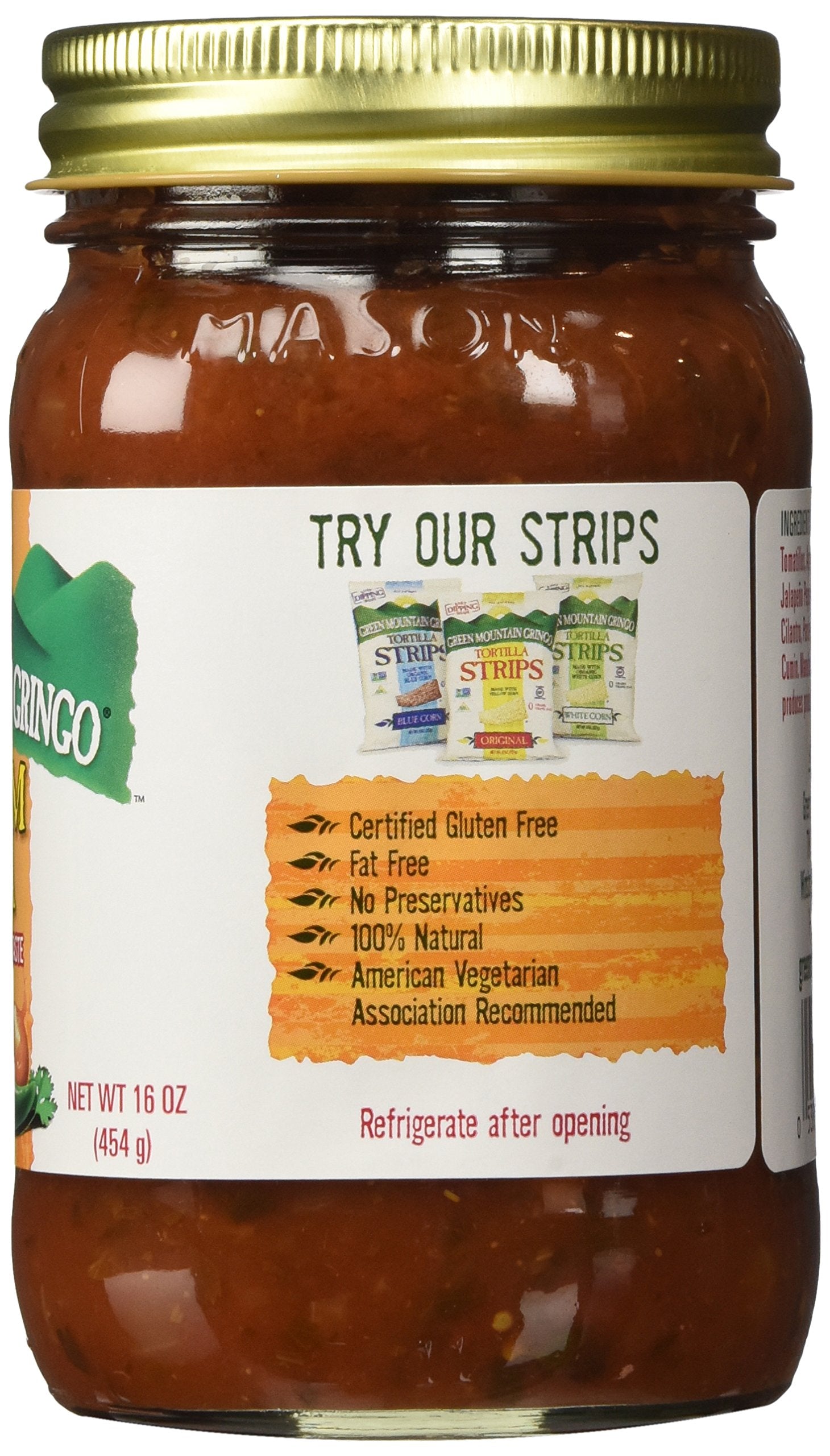 Green Mountain Gringo Salsa, Medium, 16 Oz (Pack of 2)