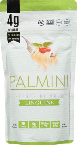 Palmini Linguine Pasta | Low-Carb, Low-Calorie Hearts of Palm Pasta | Keto, Gluten Free, Vegan, Non-GMO | As seen on Shark Tank |(12 Ounce - Pack of 1)