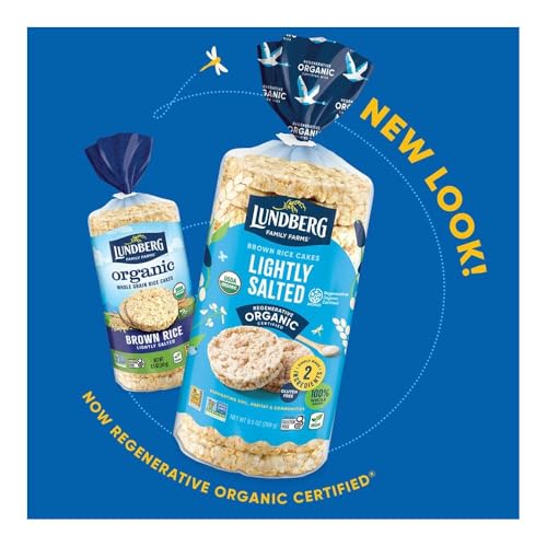 Lundberg Organic Brown Rice Cakes, Gluten-Free, Healthy Snacks