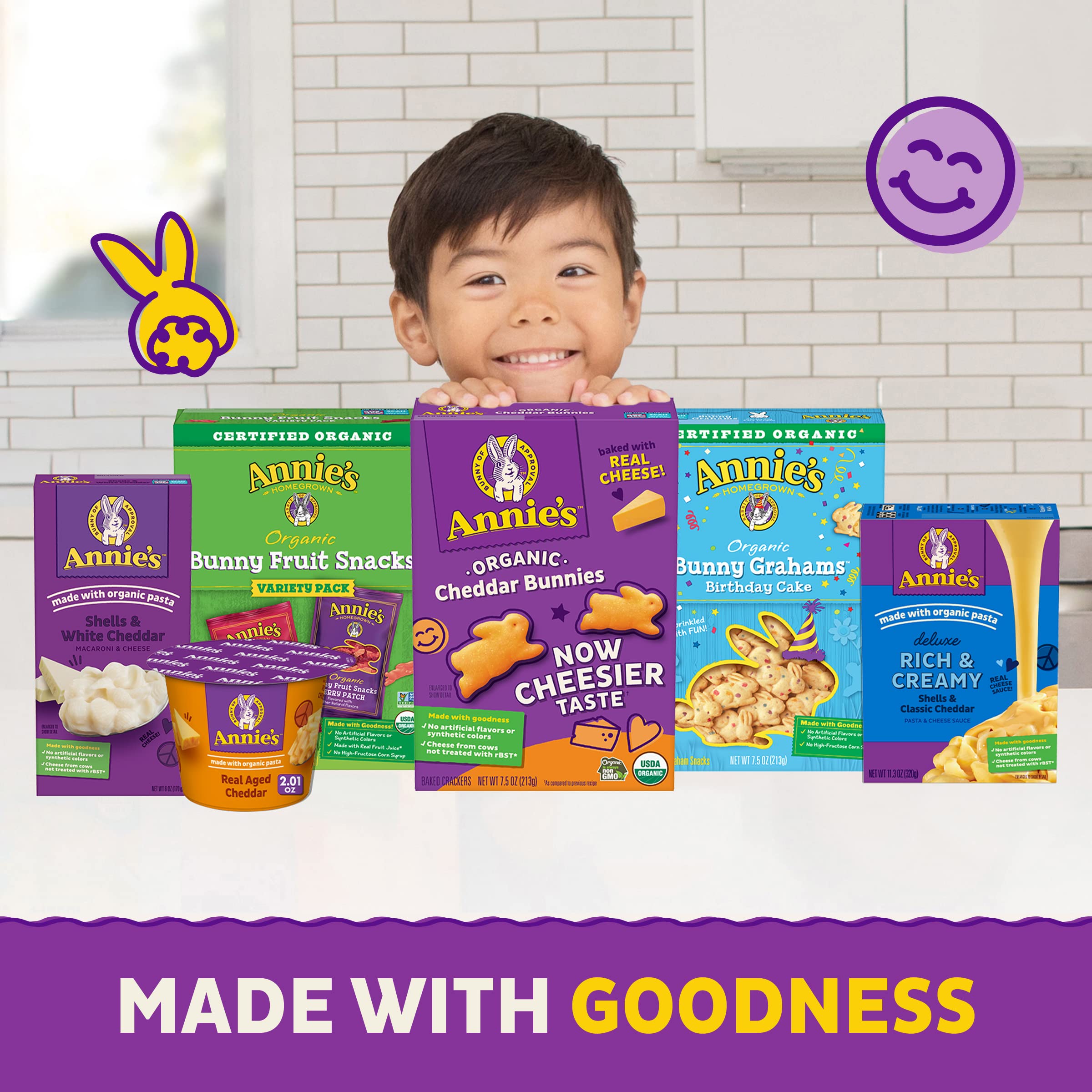 Annie's Cheddar Snack Mix With Assorted Crackers and Pretzels