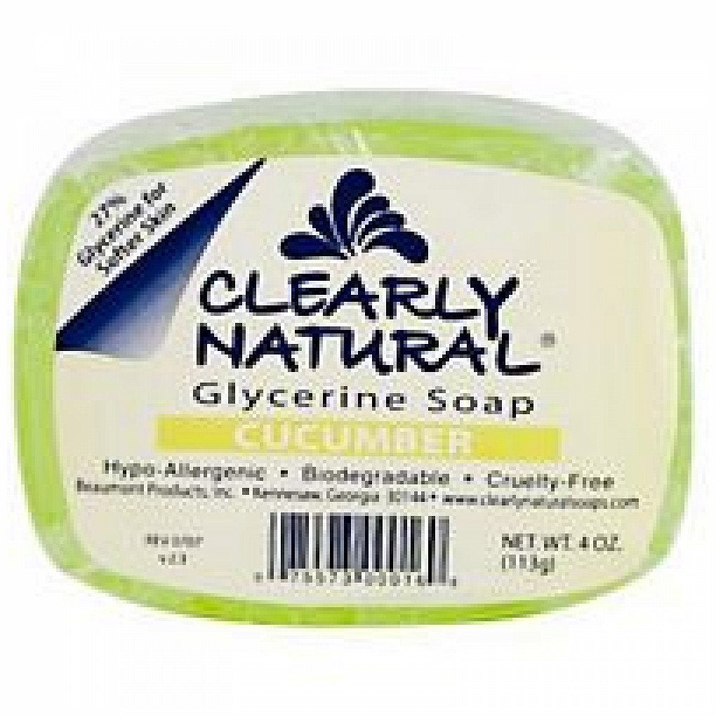 CLEARLY NATURAL BAR SOAP,GLYCERINE,CUCMBR, 4 OZ