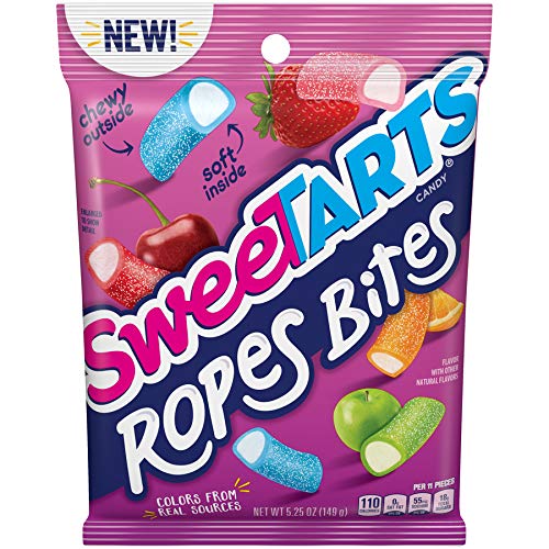 SweeTARTS SweeTARTs Rope Bites Sour Chewy Candy, Cherry Punch, 5.25 oz (Pack of 12)
