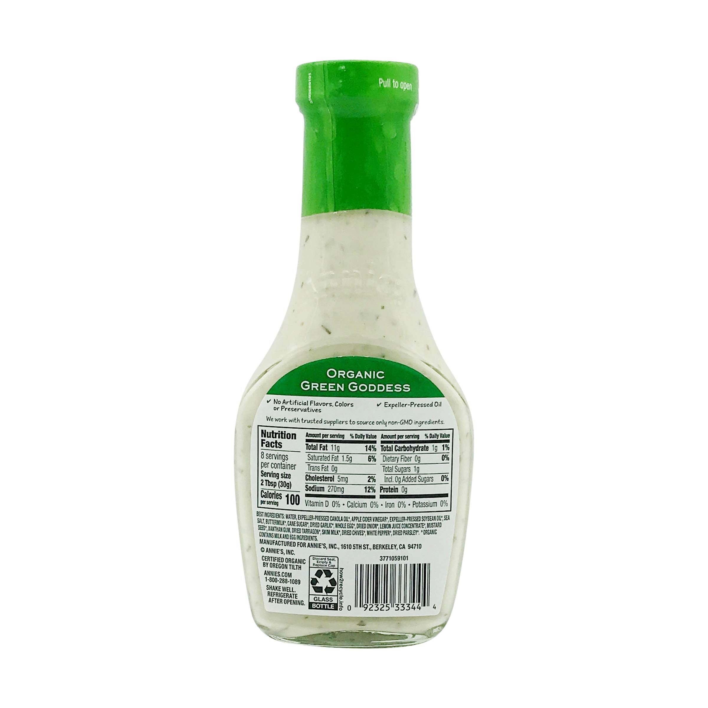 Annies Homegrown Organic Green Goddess Dressing, 8 Ounce