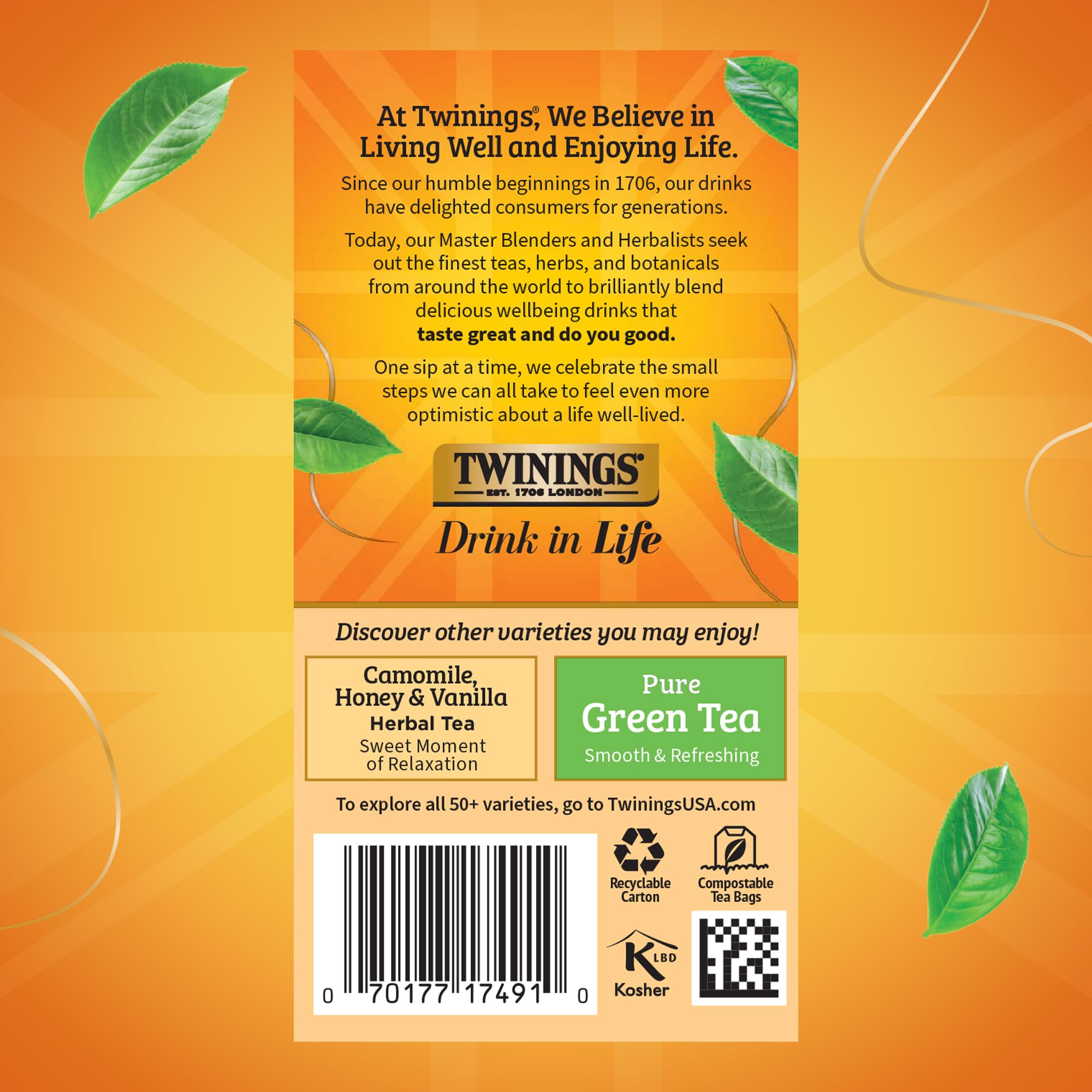 Twinings Earl Grey Black Tea Individually Wrapped Bags