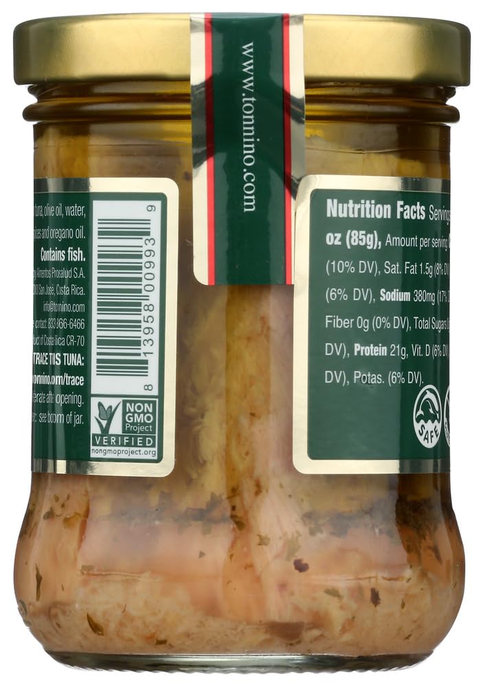 Tonnino Tuna Fillets with Oregano in Olive Oil -- 6.7 oz - 2 pc