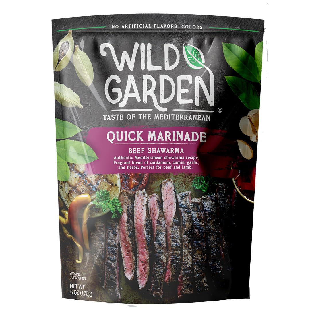 Wild Garden Ready-To-Use Marinade, Gourmet Shawarma Seasoning, Authentic Recipe with No Additives, No Preservatives, Bold, Flavorful