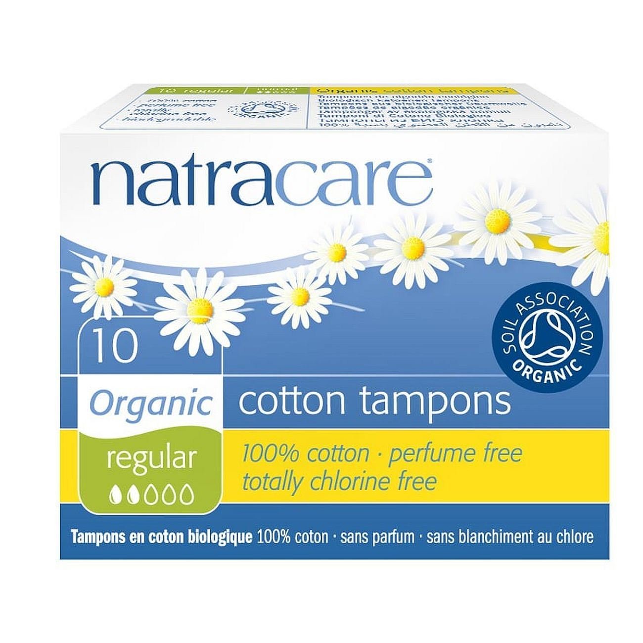 Natracare Organic 100% Cotton Tampons, Regular 10 ea
