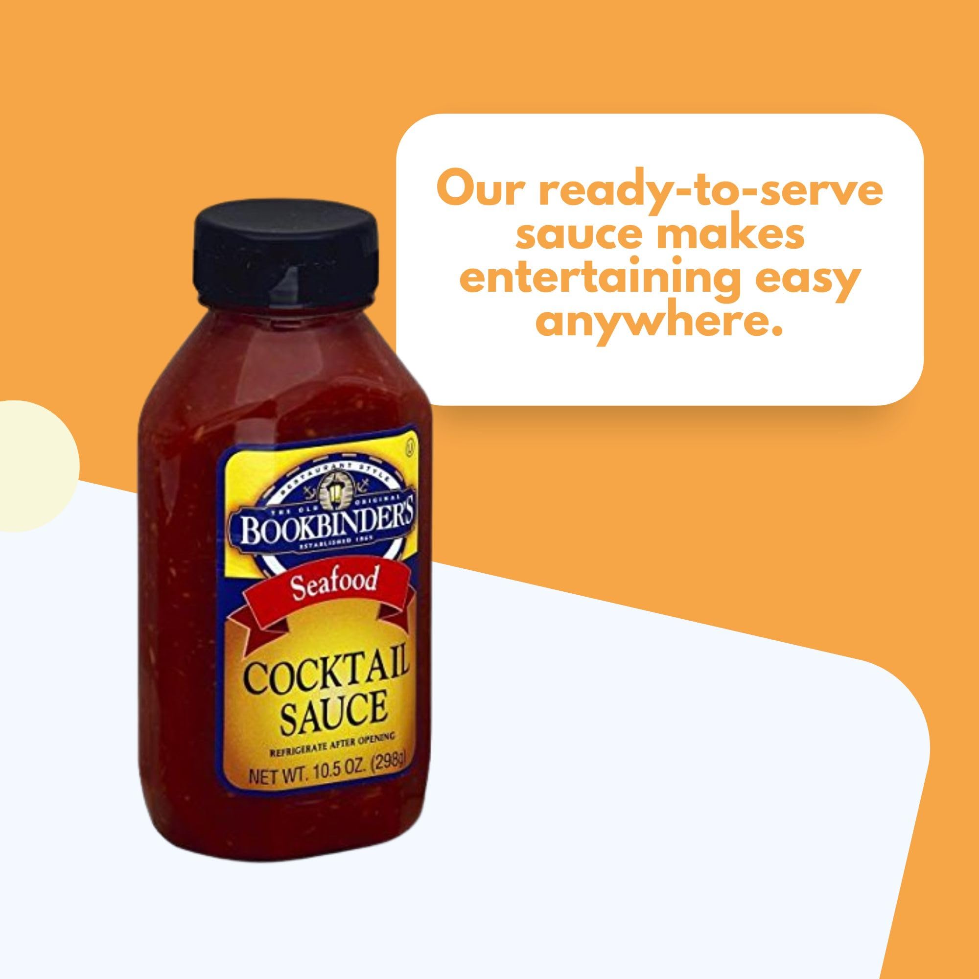 BOOKBINDERS SAUCE COCKTAIL, 10.5 OZ