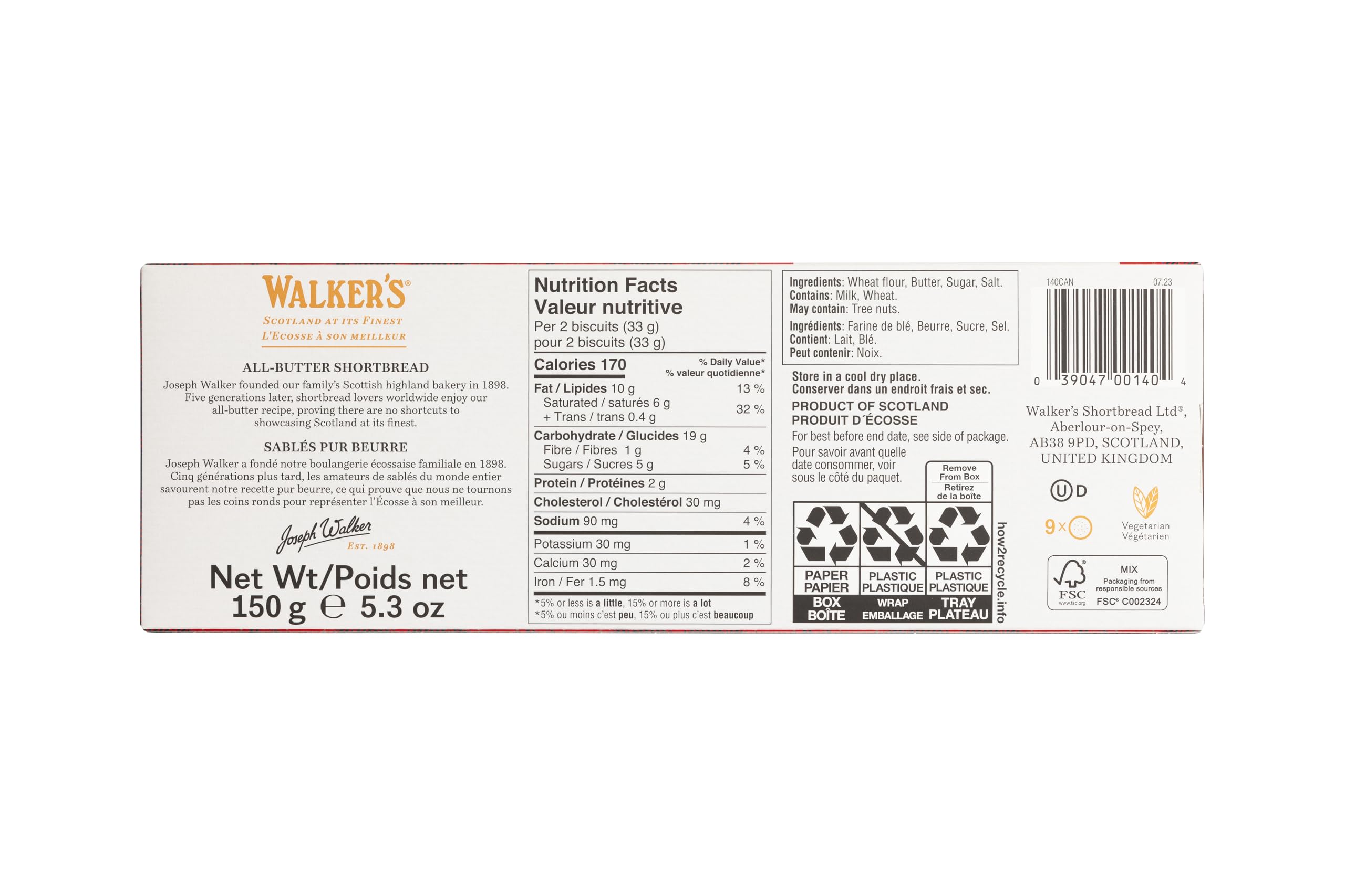 WALKERS: Pure Butter Shortbread Rounds, 5.3 oz