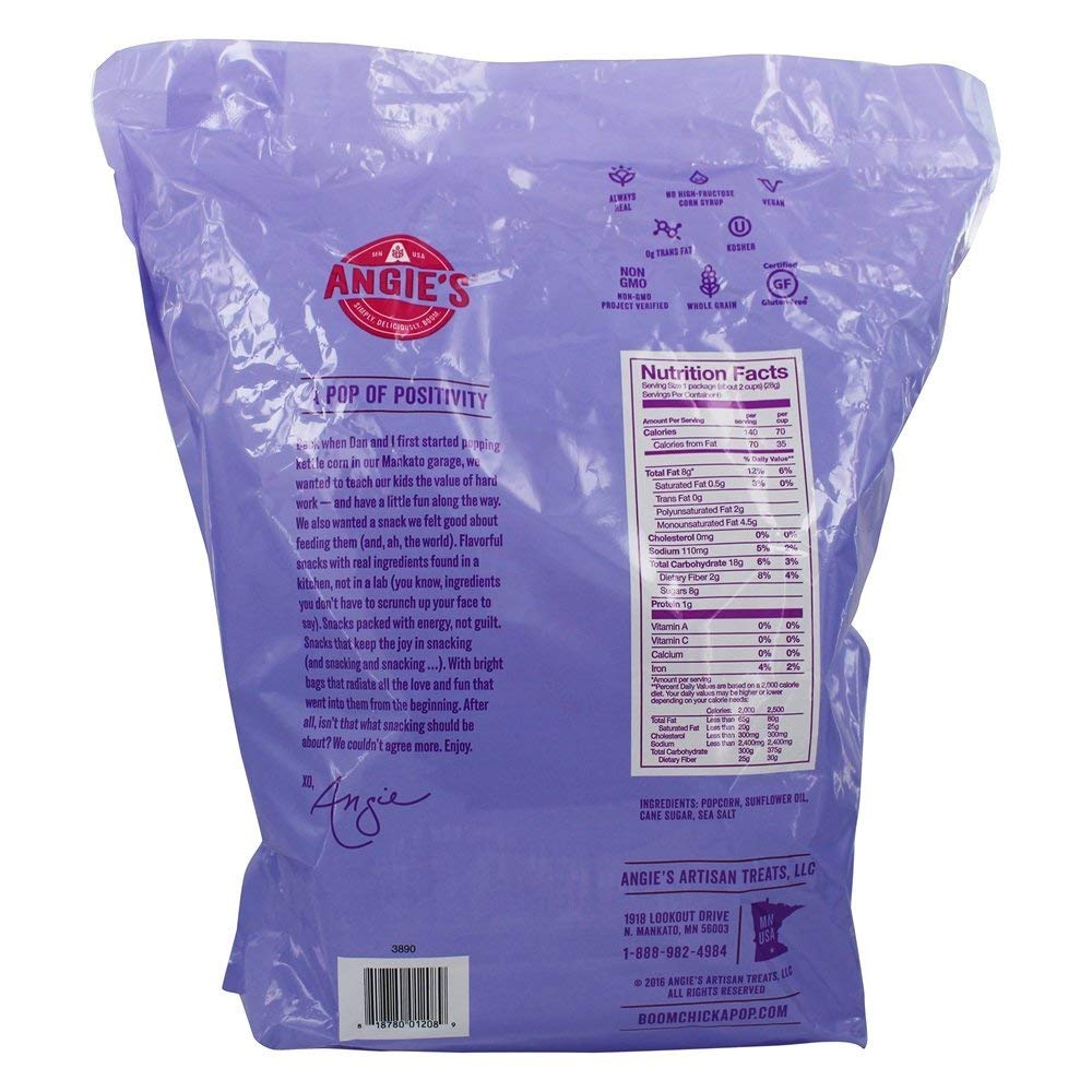 Angie's BOOMCHICKAPOP - Gluten Free Kettle Corn Sweet & Salty - 6 Pack