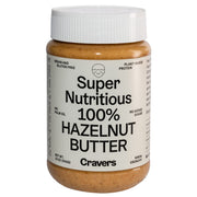 Cravers 100% Hazelnut Butter with No Added Sugar, Sugar-Free, Vegan, Keto Friendly Hazelnut Spread (12oz) - 1 Jar