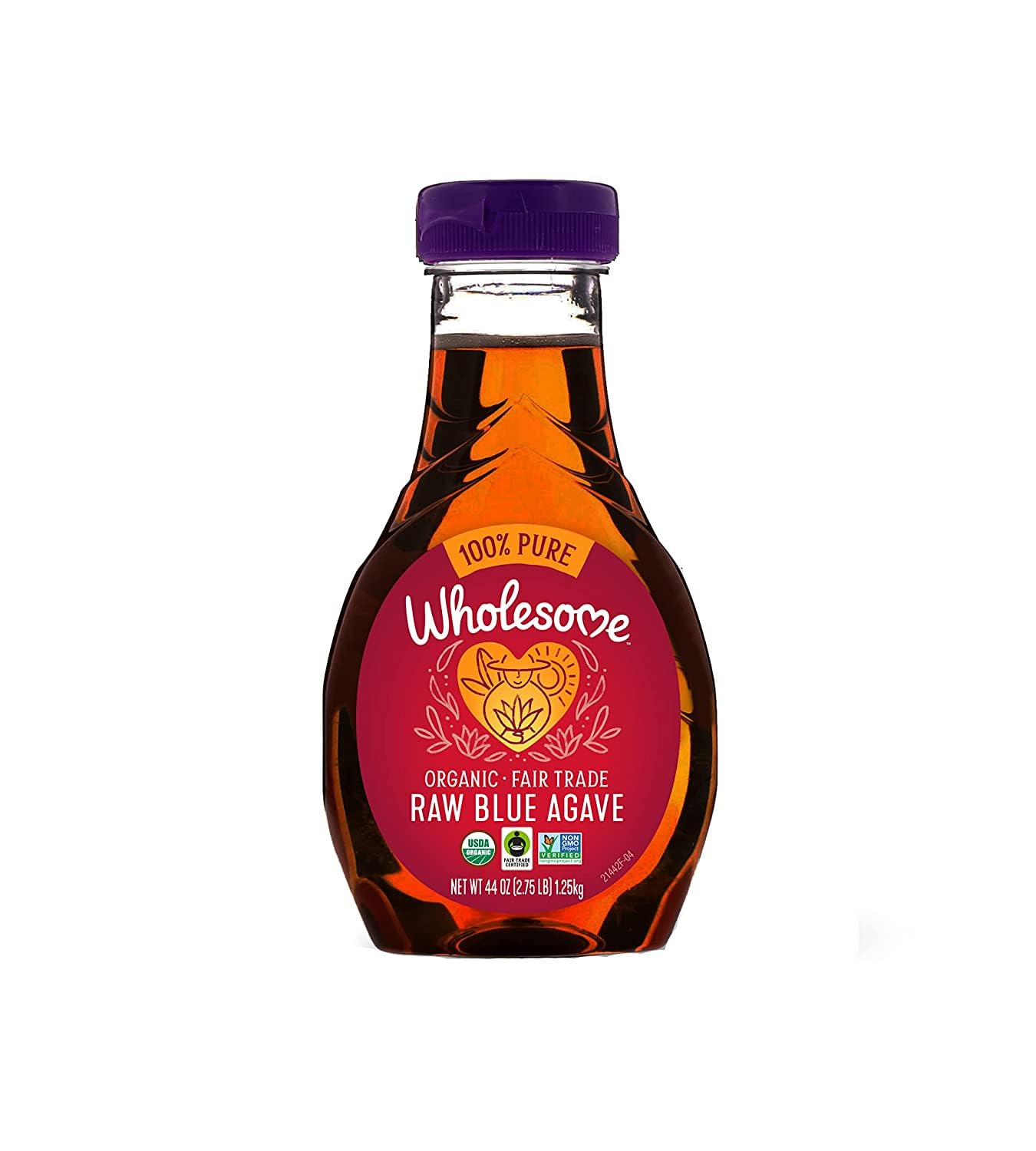 Wholesome Sweeteners 44-Ounce Organic Raw Blue Agave Nectar, Fair Trade, 100% Pure, Non GMO, Gluten Free & Vegan