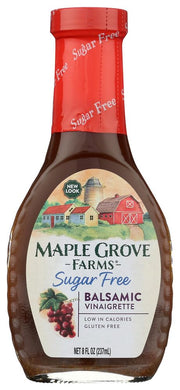 Maple Grove Farms Sugar-Free Balsamic Vinaigrette Dressing, 8 Ounce Bottle