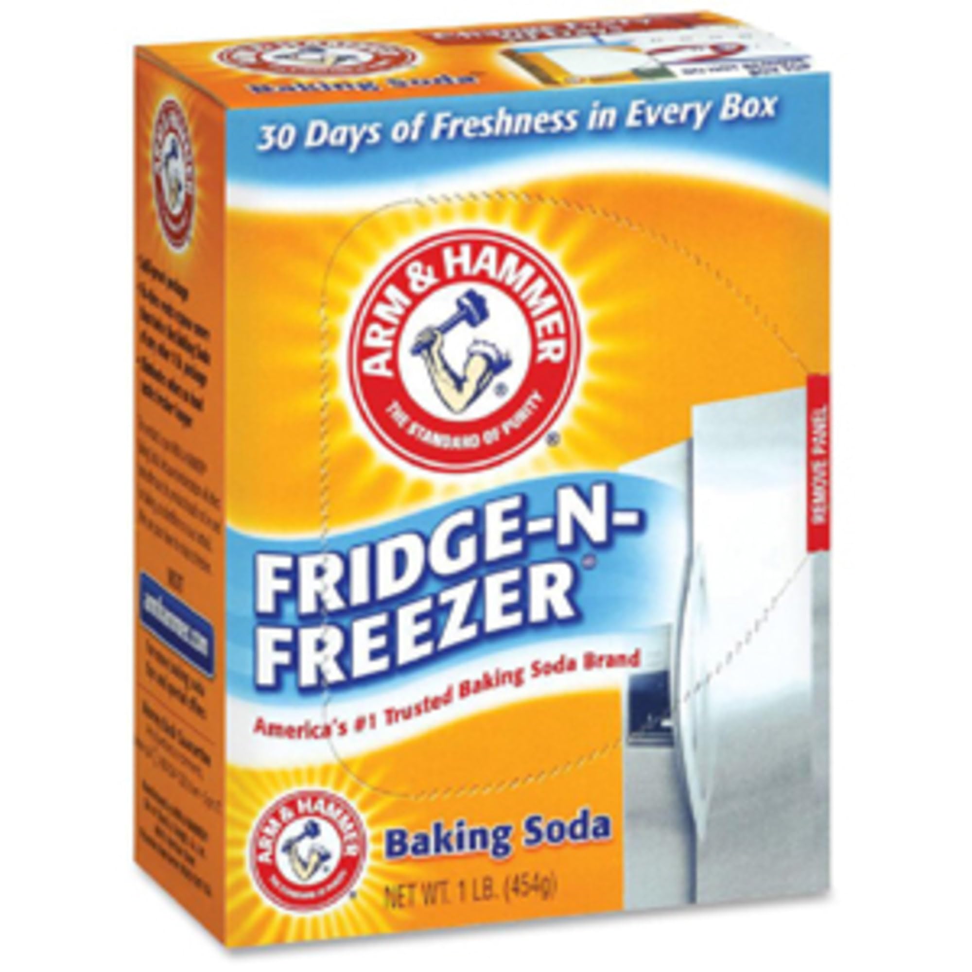 Arm & Hammer Fridge-N-Freezer Baking Soda Odor Absorber, 14 Ounces (Pack of 6)