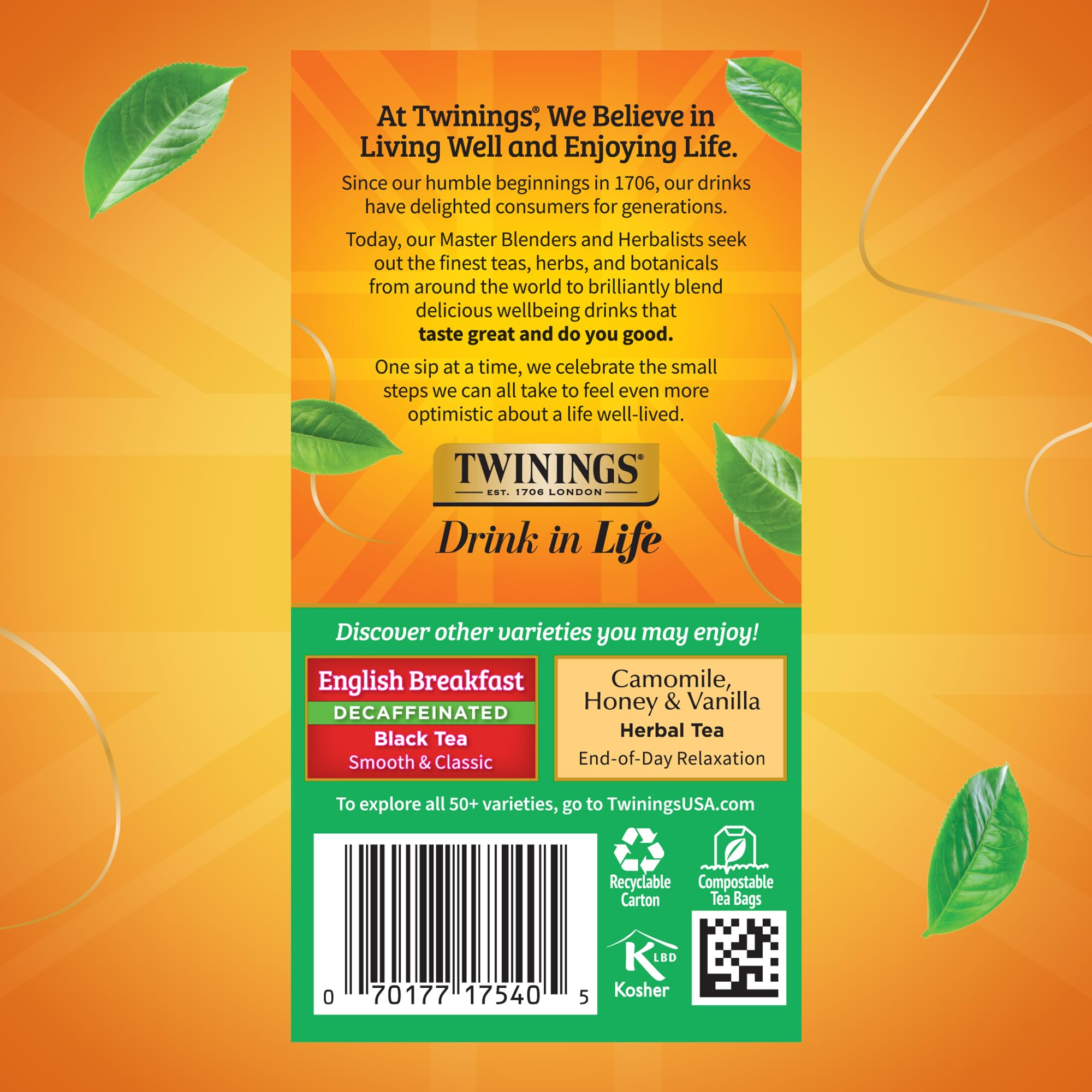 Twinings Earl Grey Black Tea Individually Wrapped Bags