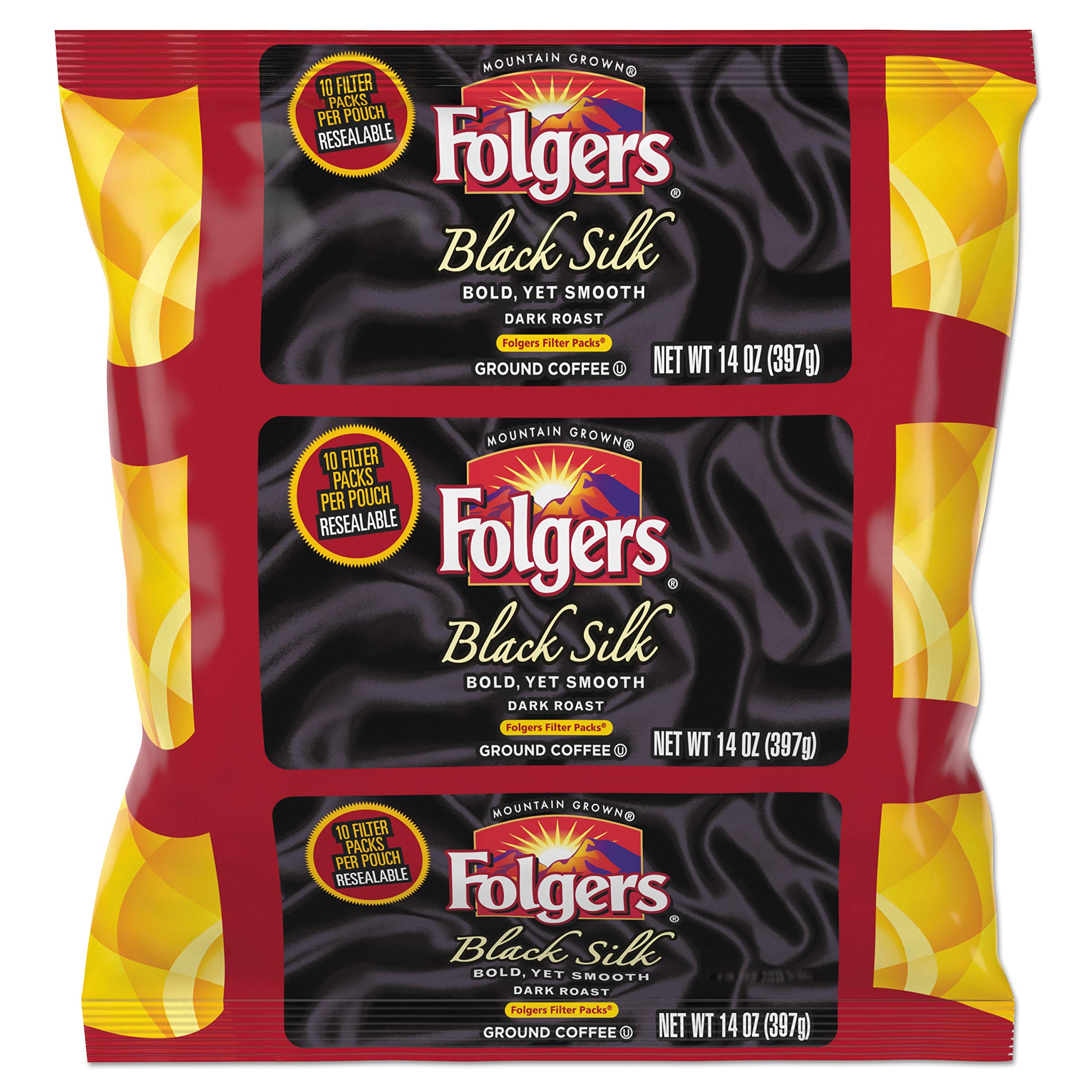 Folgers Black Silk Coffee Filter Packs - 1.4oz