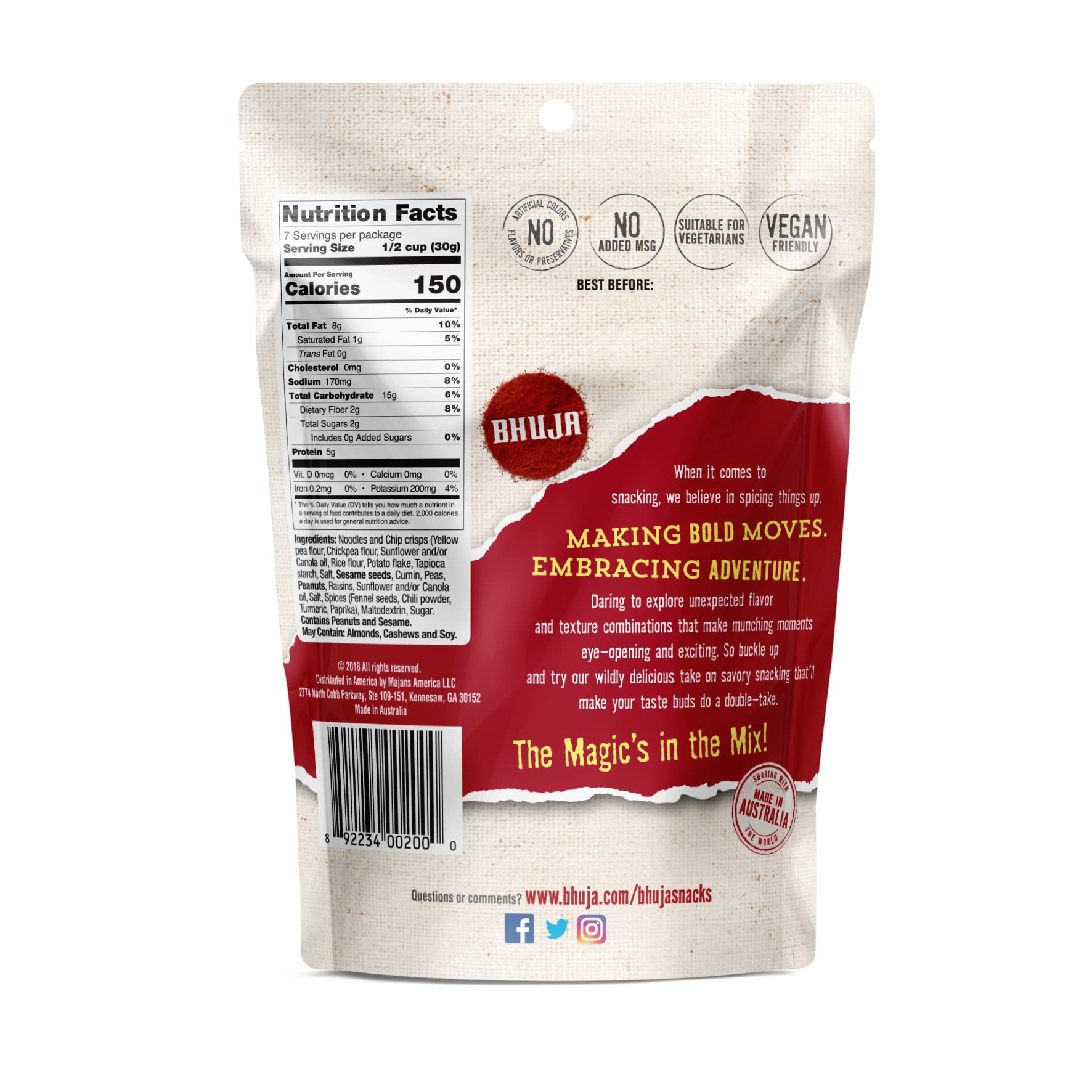 Bhuja Nut Mix, 7-ounce Bags