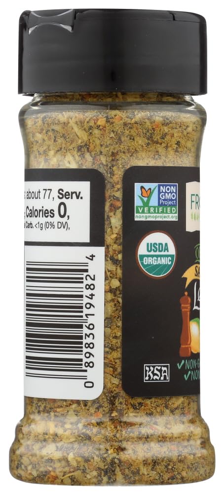 Frontier Natural Salt-Free Lemon Pepper Seasoning (6x2.5 Oz)