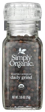 Simply Organic, Daily Grind, Black Peppercorn, 2.65 oz(Pack of 4)