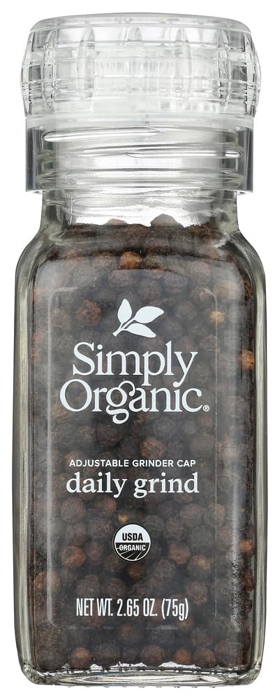 Simply Organic, Daily Grind, Black Peppercorn, 2.65 oz(Pack of 4)
