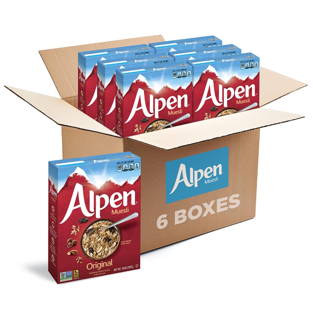 Alpen Original Muesli, Swiss Style Muesli Cereal, Whole Grain, Non-GMO Project Verified, Heart Healthy, Kosher, Vegan