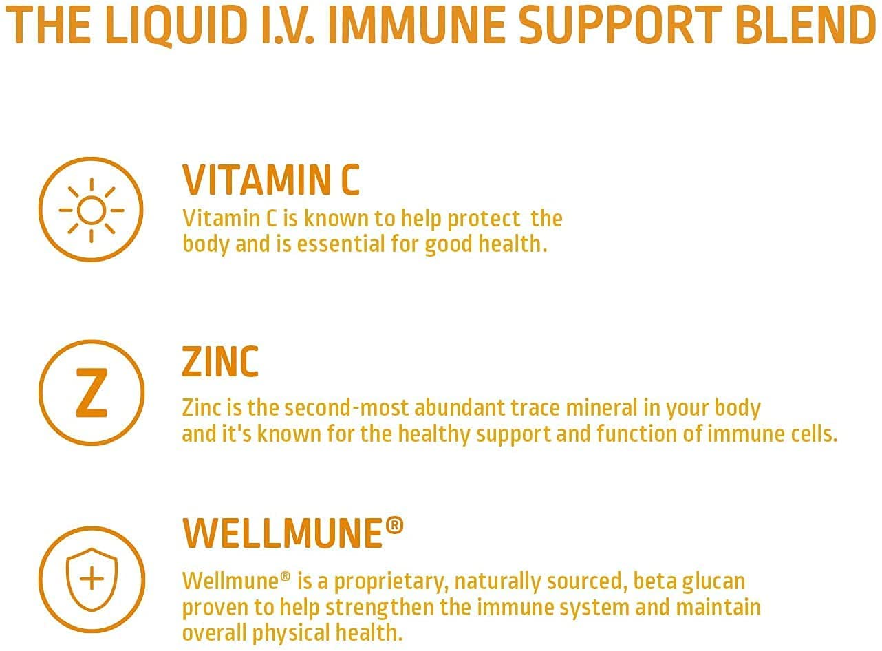Liquid IV Immune Hydration Drink Mix 10 Count, 0.56 OZ