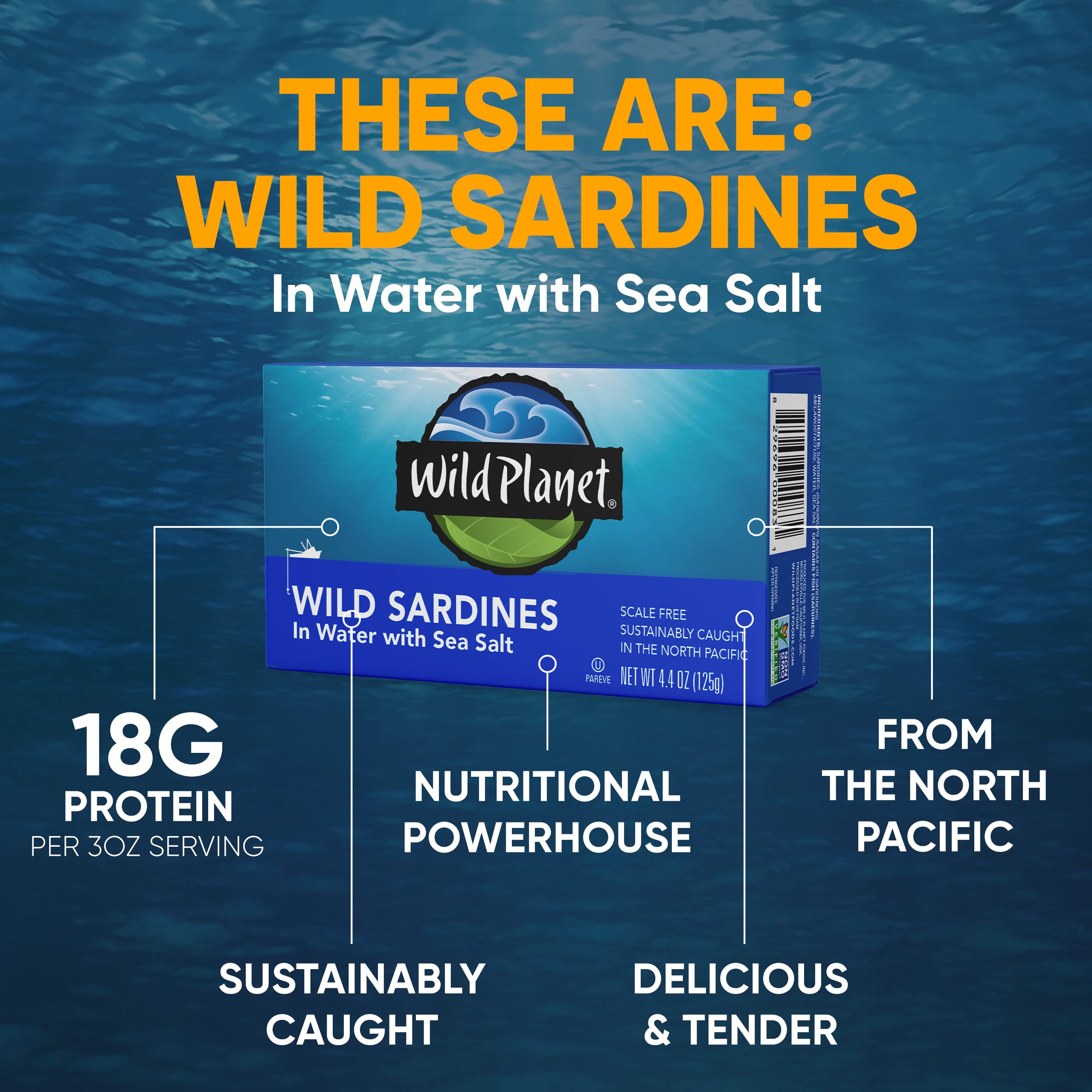 Wild Planet Wild Sardines in Water with Sea Salt