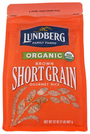 Lundberg, Organic, Brown Short Grain Rice, 32 oz(Pack of 3)