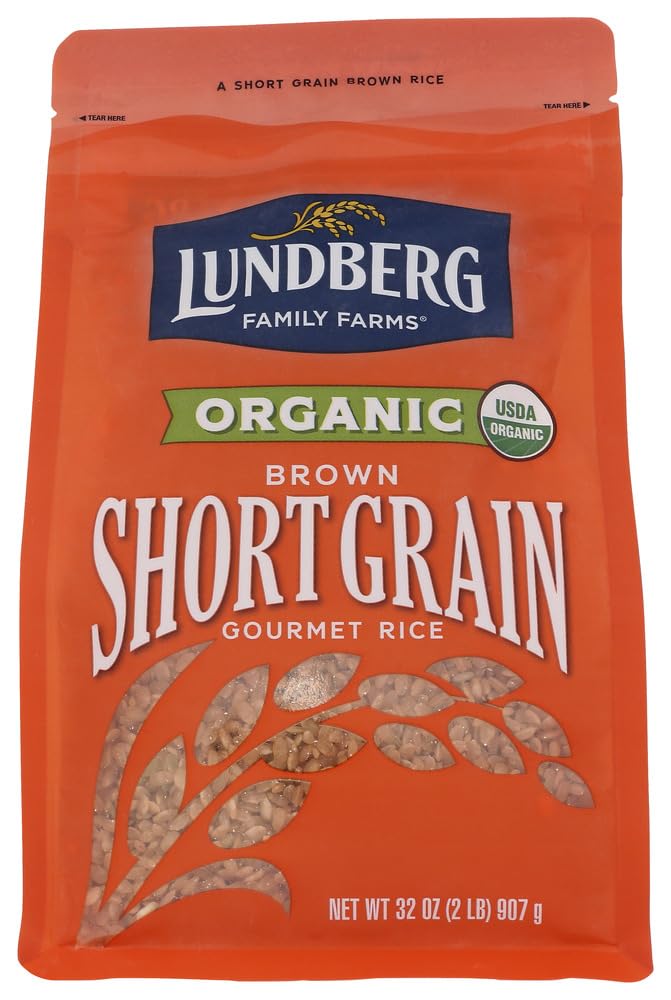 Lundberg, Organic, Brown Short Grain Rice, 32 oz(Pack of 3)
