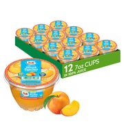 Dole Fruit Bowls Diced Peaches in 100% Juice, Gluten Free Healthy Snack, 7 Oz, 12 Total Cups