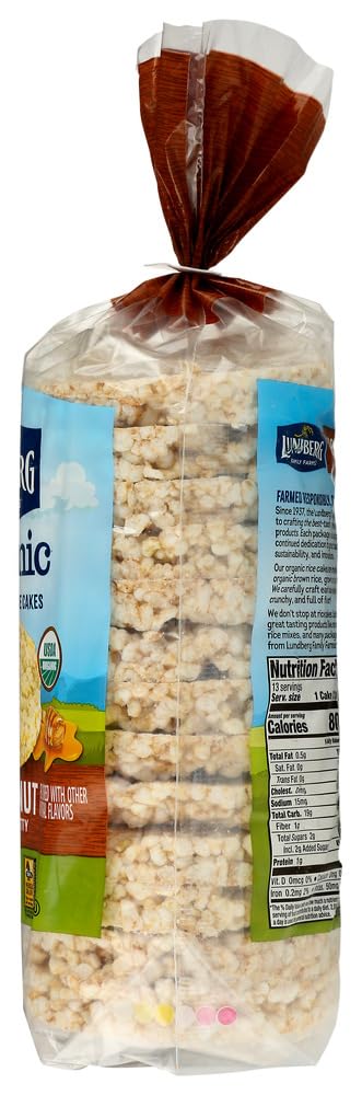 Lundberg Rice Cake,Og2,Honey Nut 9.6 Oz
