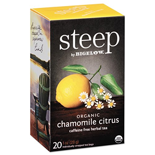 BIGELOW TEA Steep Herbal Tea Flavored Caffeine Free Teabag Box Organic