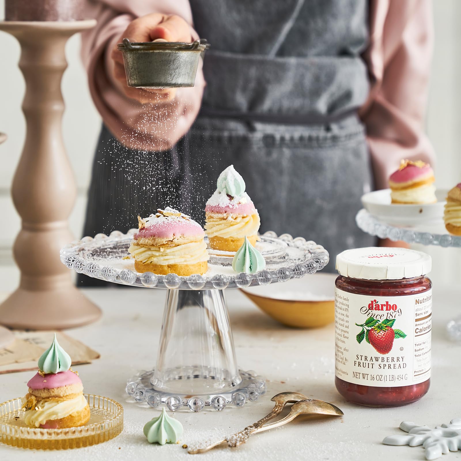 D’arbo All-Natural Strawberry Fruit Spread, 16 oz (2 Pack) | Crafted Tradition | Pure Fruit Flavor No Artificial Preservatives—Ensuring a Naturally Sweet and Flavorful Spread.