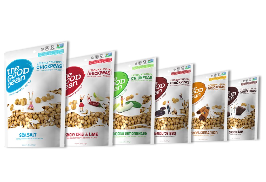 The Good Bean Chickpea Snacks, Smoky Chili/Lime, Gluten and Nut Free, 6 Ounce