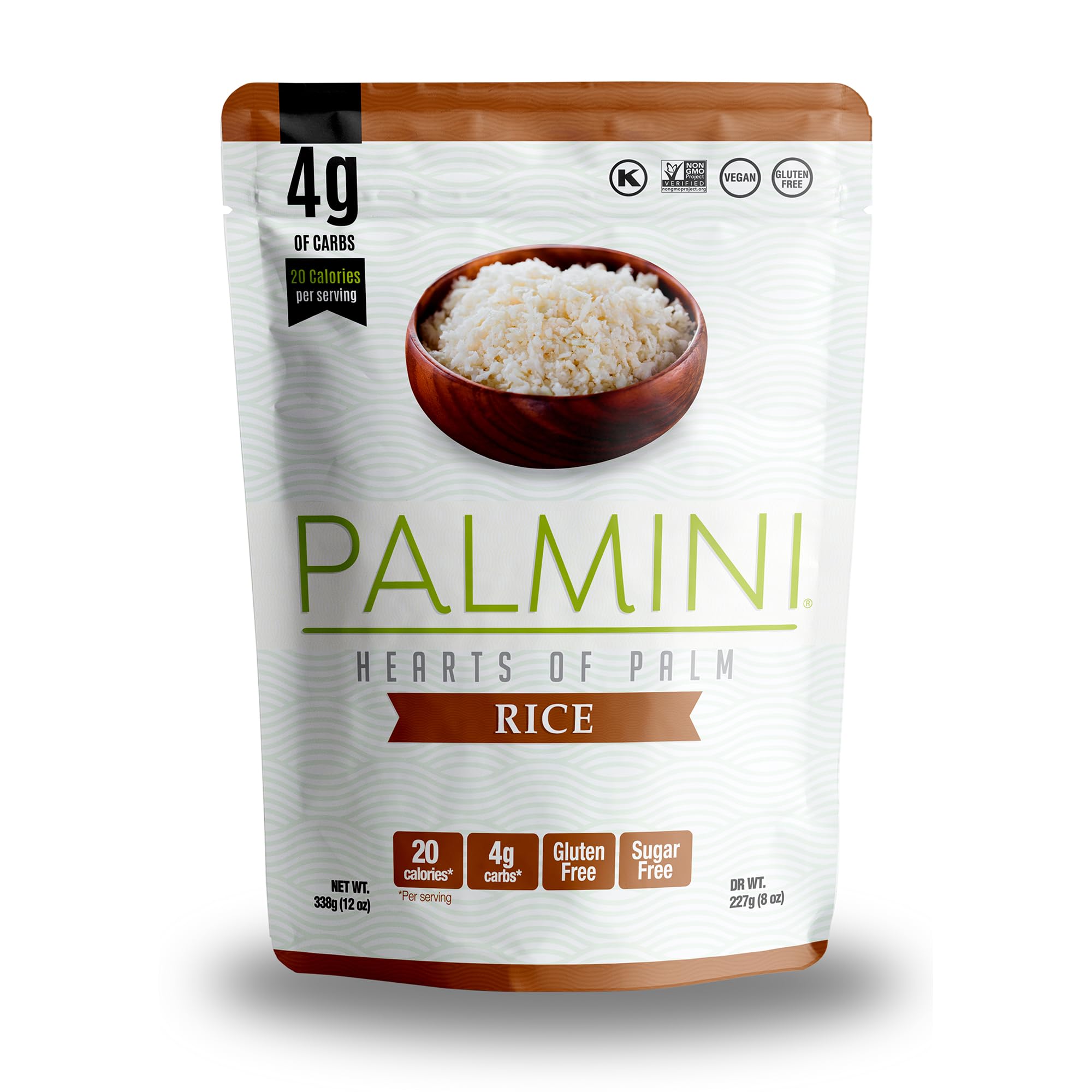 Palmini Rice | Low-Carb, Low-Calorie Hearts of Palm Rice | Keto, Gluten Free, Vegan, Non-GMO & Healthy | As seen on Shark Tank