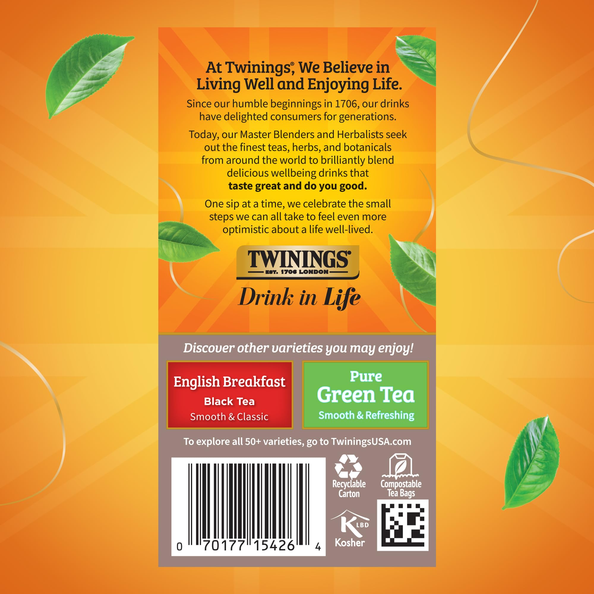 Twinings Earl Grey Black Tea Individually Wrapped Bags