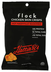 Flock, Chicken Skin Crisps Hattie Bs, 2.5 Ounce