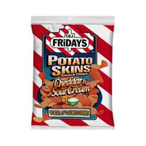 Poore Brothers Tgif Potato Skins With Cheddar And Sour Cream, 3-Ounces