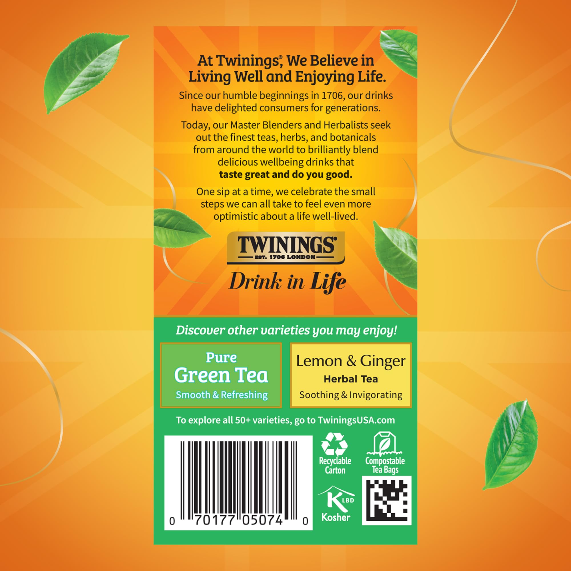 Twinings Earl Grey Black Tea Individually Wrapped Bags