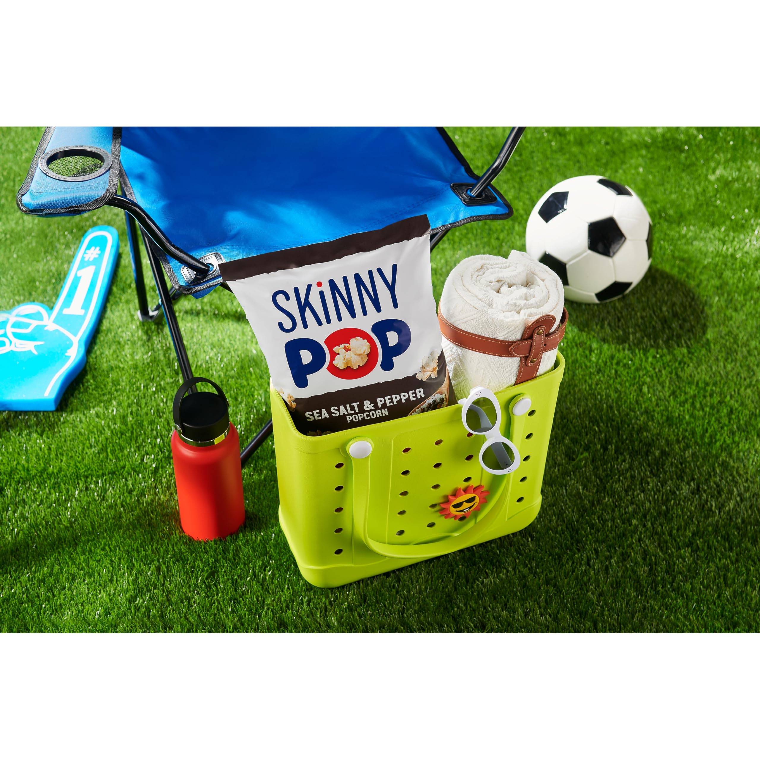 SkinnyPop Popcorn, Sea Salt & Pepper, Whole Grain, Dairy-Free Snack, 4.4oz Bags (12ct)
