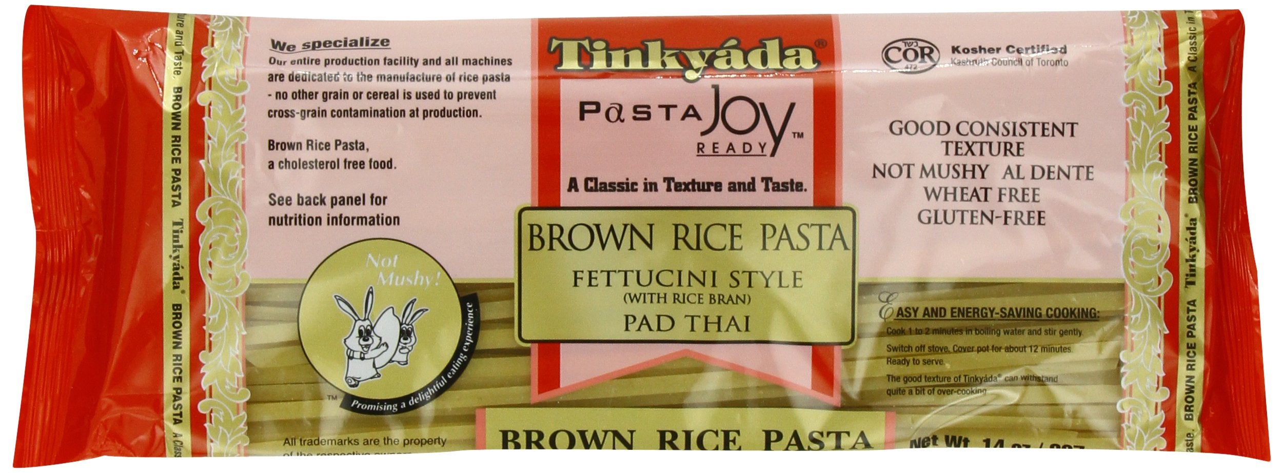 Tinkyada Brown Rice Pasta, Fettuccini Style, 14 Ounce (Pack of 12)
