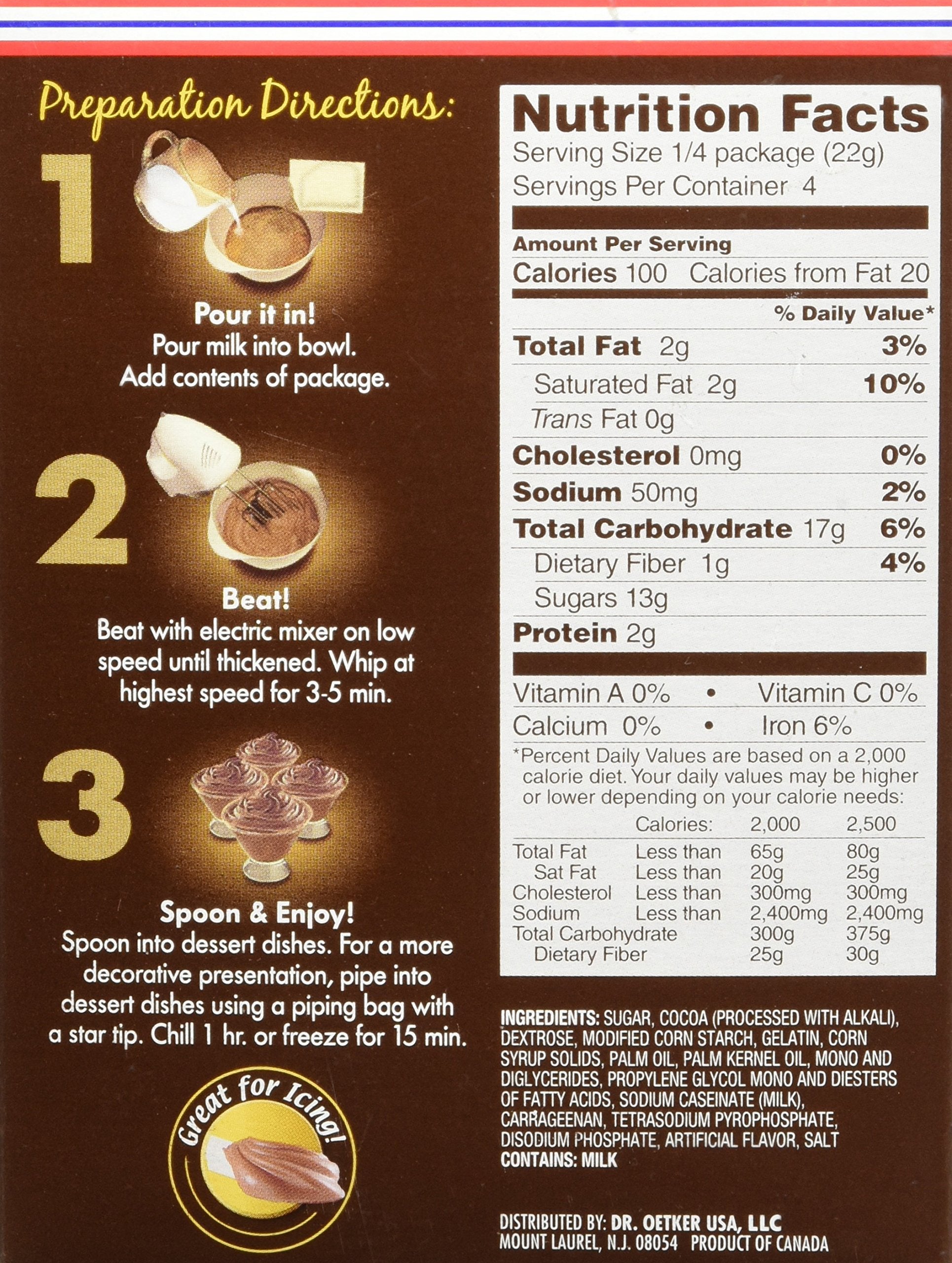 DR OETKER Mousse Chocolate Milk, 3.1 Ounces