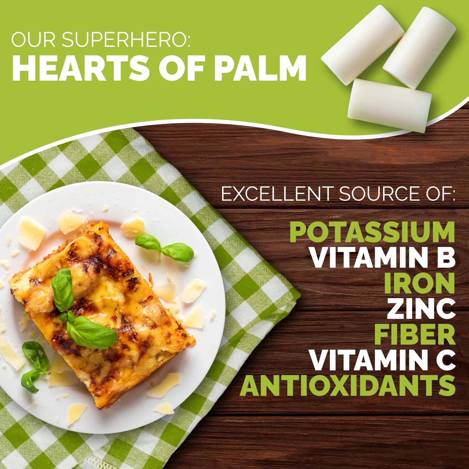 Palmini Lasagna Sheets | Low-Carb, Low-Calorie Hearts of Palm Lasagna Sheet | Keto, Gluten Free, Vegan, Non-GMO | As seen on Shark Tank |(12 Ounce - Pack of 1)