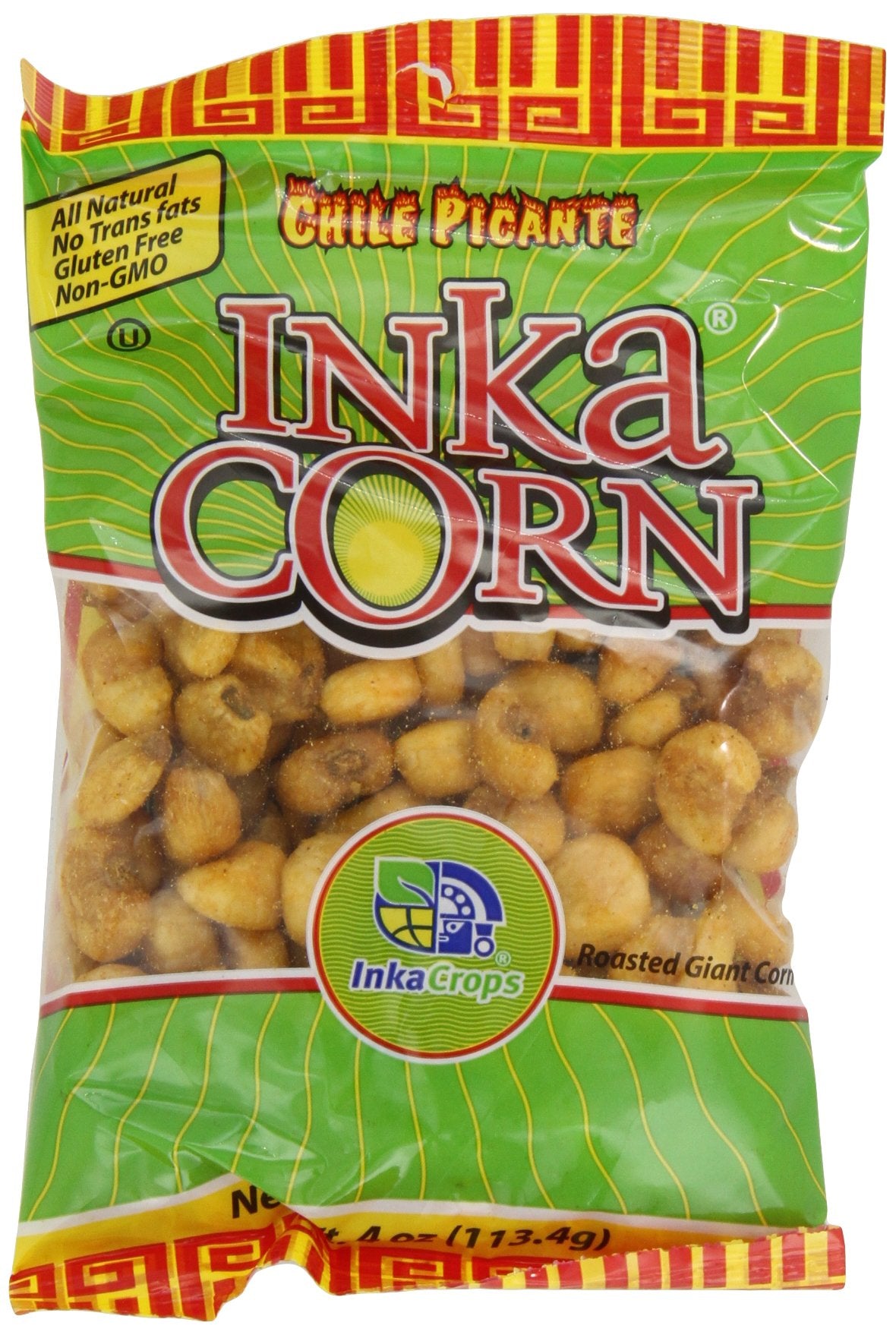 Inka Crops Inka Roasted Corn, Chile Picante, 4-Ounce bags (Pack of 6)
