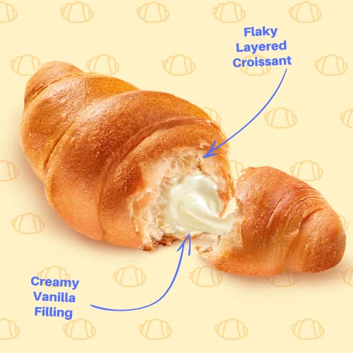 7Days Soft Croissant, Vanilla Croissant, Breakfast Pastry, Individually Wrapped On The Go Snack, Non-GMO, 2.65 Ounce (Pack of 6)