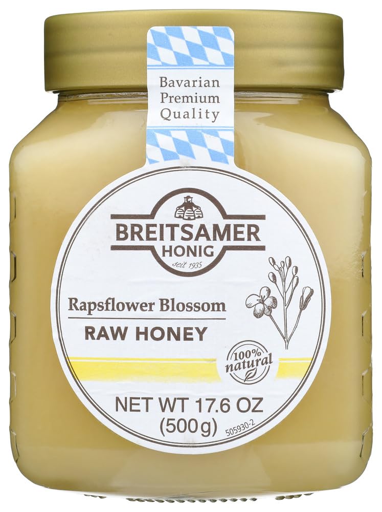Breitsamer Honig Rapsflower Blossom Raw Honey -- 17.6 oz - 3PC