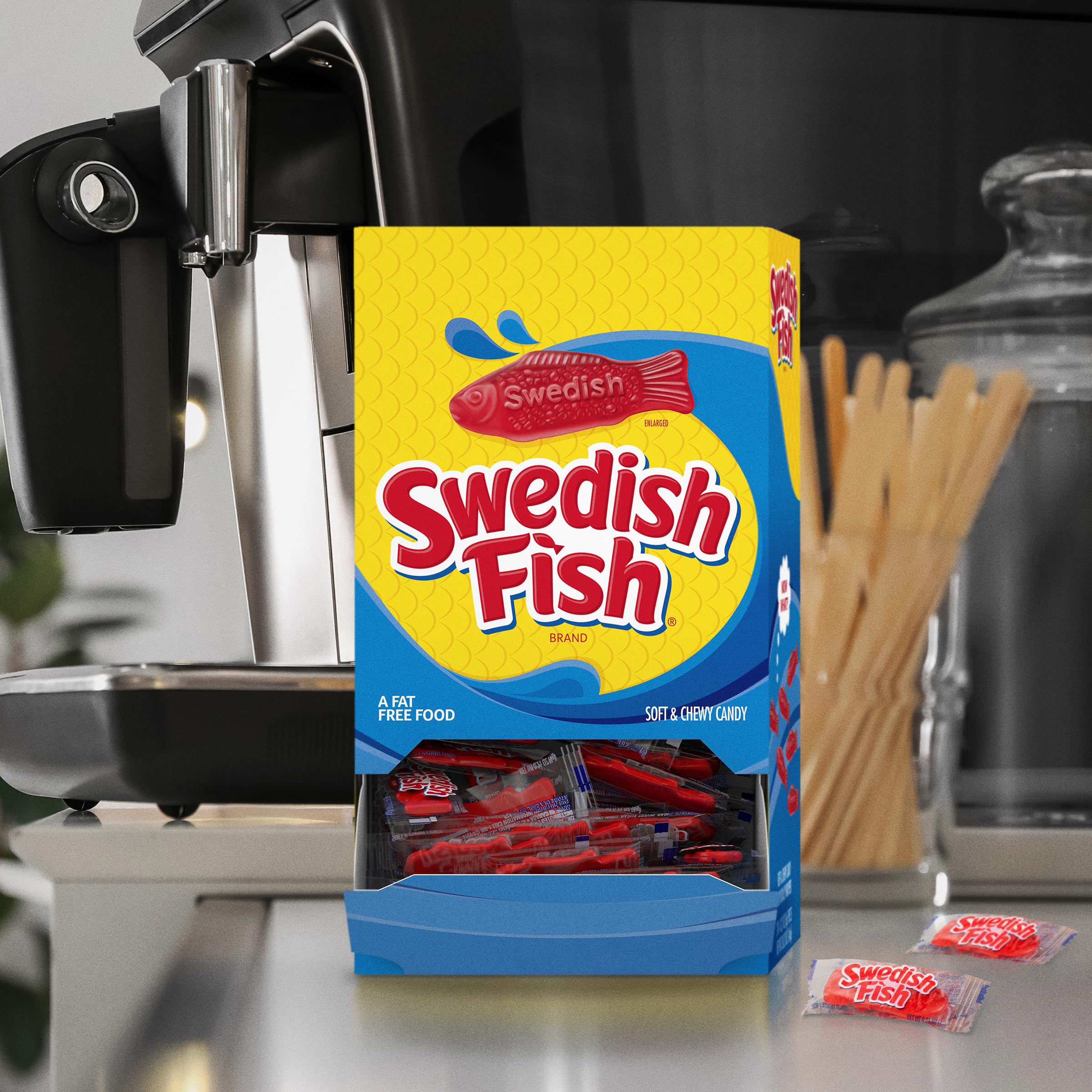SWEDISH FISH Tails 2 Flavors in 1 Soft & Chewy Candy, Bags