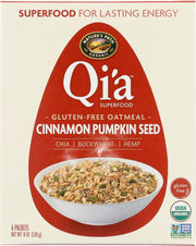 Nature's Path Organic Qia? Superfood Chia-Buckwheat & Hemp Cereal Cinnamon Pumpkin Seed -- 6 Packages - 2 pc