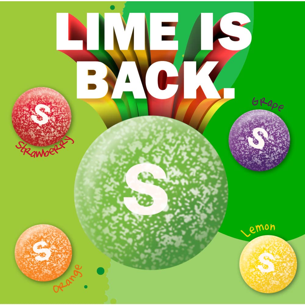 SKITTLES Sours Chewy Candy Bulk, 9 Oz Resealable Bags, 8 Count Bags, Bulk Box